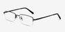 Craig Noir MétalMontures de lunettes de vue d'EyeBuyDirect, Vue d'Angle
