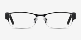 Chilliwack Noir Métal Montures de lunettes de vue d'EyeBuyDirect, Vue de Face