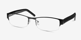 Chilliwack Noir Métal Montures de lunettes de vue d'EyeBuyDirect, Vue d'Angle