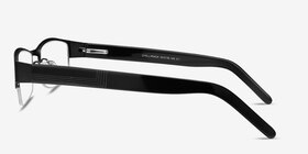 Chilliwack Noir Métal Montures de lunettes de vue d'EyeBuyDirect, Vue de Côté