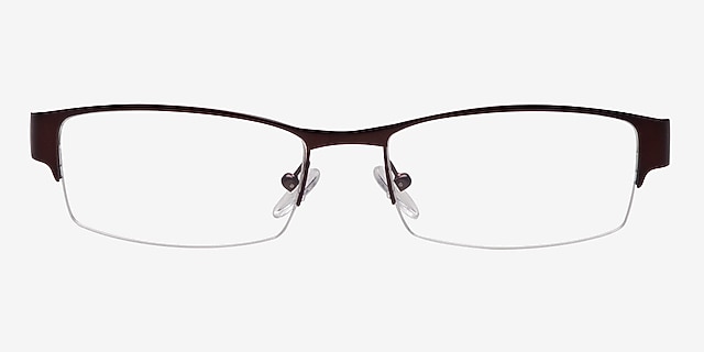 Chilliwack Brown MetalEyeglass Frames from EyeBuyDirect, Front View