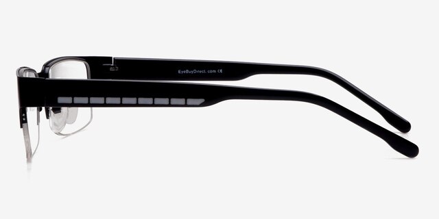 Elijah Black MetalEyeglass Frames from EyeBuyDirect, Side View