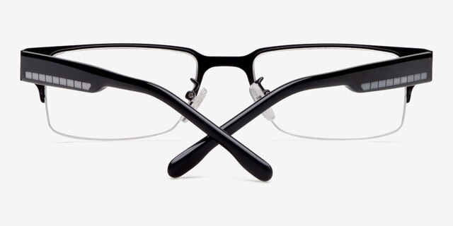 Elijah Black MetalEyeglass Frames from EyeBuyDirect, Closed View