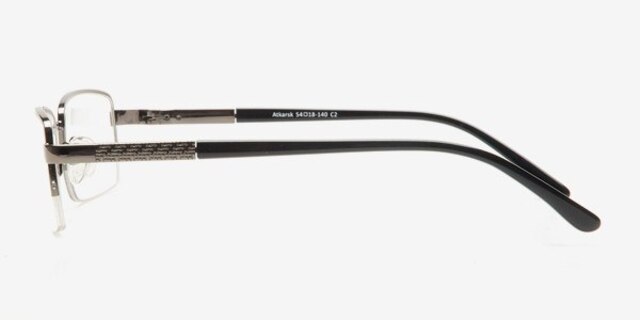 Atkarsk Gunmetal MetalEyeglass Frames from EyeBuyDirect, Side View