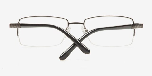 Atkarsk Gunmetal MetalEyeglass Frames from EyeBuyDirect, Closed View