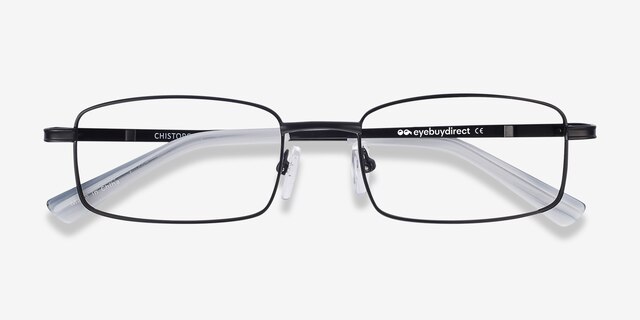 Chistopol Noir MétalMontures de lunettes de vue d'EyeBuyDirect, Vue Rapprochée