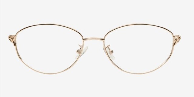 Neya Golden MetalEyeglass Frames from EyeBuyDirect, Front View