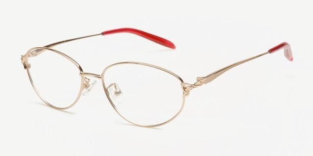 Neya Golden MetalEyeglass Frames from EyeBuyDirect, Angle View