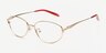 Neya Golden MetalEyeglass Frames from EyeBuyDirect, Angle View
