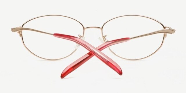 Neya Golden MetalEyeglass Frames from EyeBuyDirect, Closed View