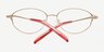 Neya Golden MetalEyeglass Frames from EyeBuyDirect, Closed View