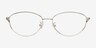 Neya Silver MetalEyeglass Frames from EyeBuyDirect, Front View
