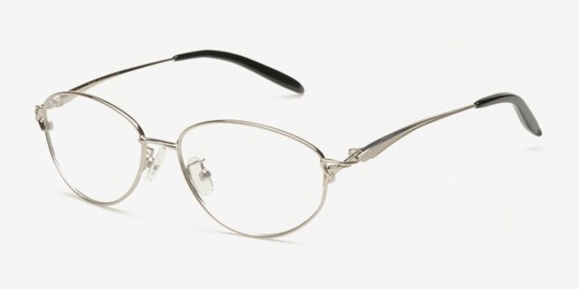 Neya Silver MetalEyeglass Frames from EyeBuyDirect, Angle View