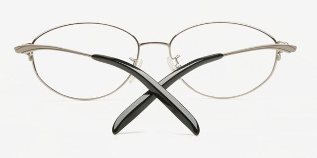 Neya Silver MetalEyeglass Frames from EyeBuyDirect, Closed View