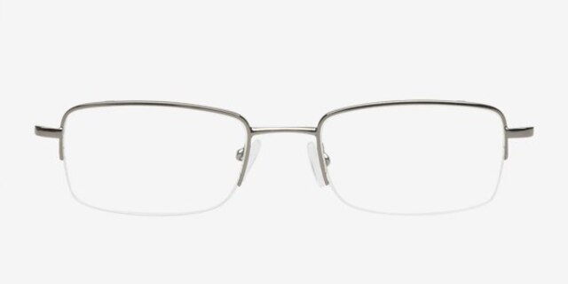 Arsenyev Gunmetal MetalEyeglass Frames from EyeBuyDirect, Front View