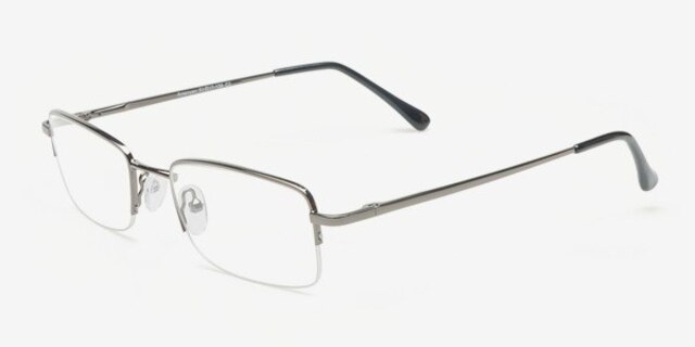 Arsenyev Gunmetal MetalEyeglass Frames from EyeBuyDirect, Angle View