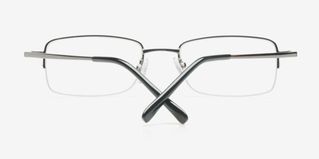 Arsenyev Gunmetal MetalEyeglass Frames from EyeBuyDirect, Closed View