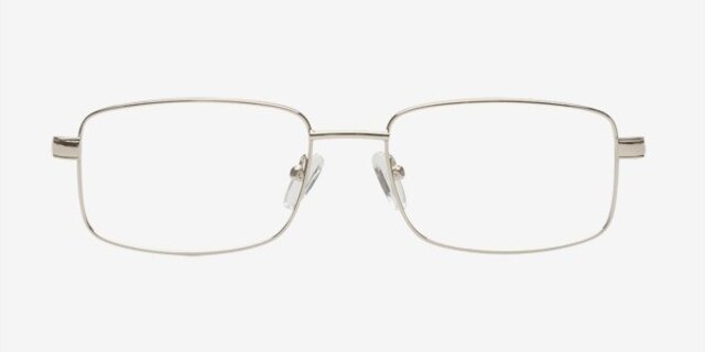 Chaplygin Argenté MétalMontures de lunettes de vue d'EyeBuyDirect, Vue de Face