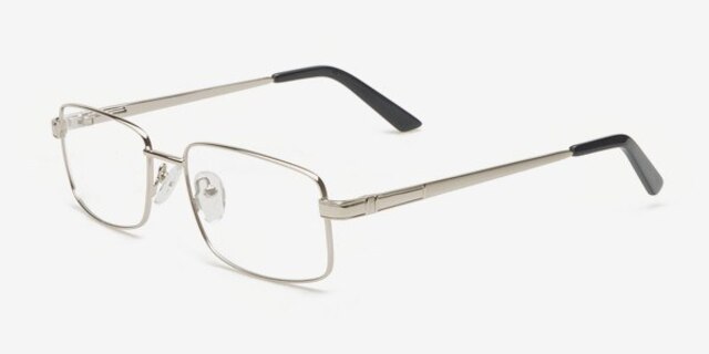 Chaplygin Argenté MétalMontures de lunettes de vue d'EyeBuyDirect, Vue d'Angle