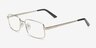 Chaplygin Argenté MétalMontures de lunettes de vue d'EyeBuyDirect, Vue d'Angle