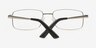 Chaplygin Argenté MétalMontures de lunettes de vue d'EyeBuyDirect, Vue Rapprochée