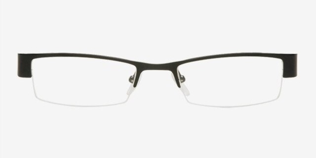 Malgobek Black MetalEyeglass Frames from EyeBuyDirect, Front View