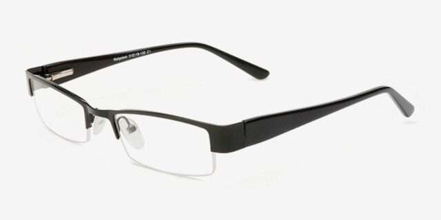 Malgobek Black MetalEyeglass Frames from EyeBuyDirect, Angle View