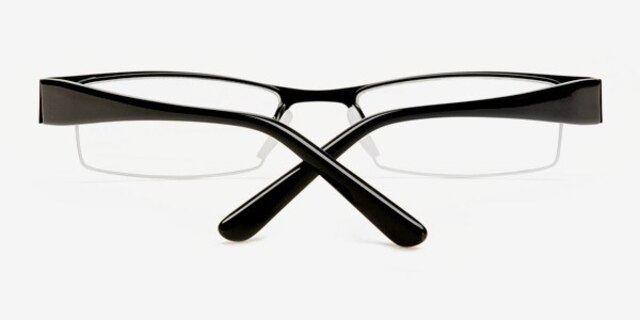 Malgobek Black MetalEyeglass Frames from EyeBuyDirect, Closed View