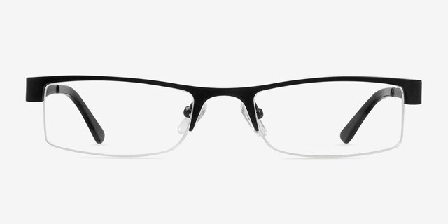 90702 Black MetalEyeglass Frames from EyeBuyDirect, Front View