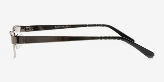 90702 Gunmetal MétalMontures de lunettes de vue d'EyeBuyDirect, Vue de Côté