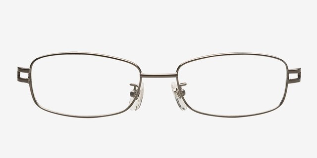 YT203 Gunmetal MetalEyeglass Frames from EyeBuyDirect, Front View