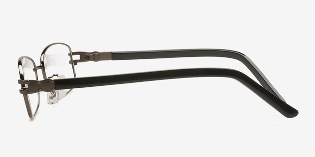 YT203 Gunmetal MetalEyeglass Frames from EyeBuyDirect, Side View