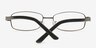 YT203 Gunmetal MetalEyeglass Frames from EyeBuyDirect, Closed View
