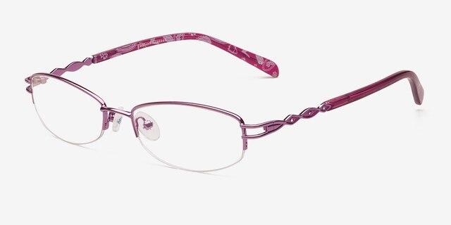 9068 Purple MetalEyeglass Frames from EyeBuyDirect, Angle View