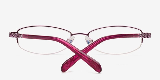 9068 Purple MetalEyeglass Frames from EyeBuyDirect, Closed View