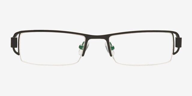 9021 Black MetalEyeglass Frames from EyeBuyDirect, Front View