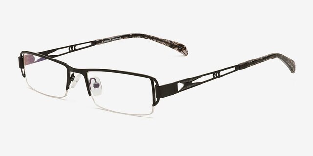 9021 Black MetalEyeglass Frames from EyeBuyDirect, Angle View