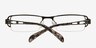 9021 Black MetalEyeglass Frames from EyeBuyDirect, Closed View