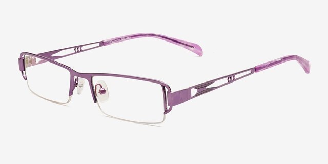 9021 Purple MetalEyeglass Frames from EyeBuyDirect, Angle View