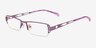 9021 Purple MetalEyeglass Frames from EyeBuyDirect, Angle View