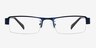 1122 Blue MetalEyeglass Frames from EyeBuyDirect, Front View