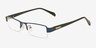 1122 Blue MetalEyeglass Frames from EyeBuyDirect, Angle View