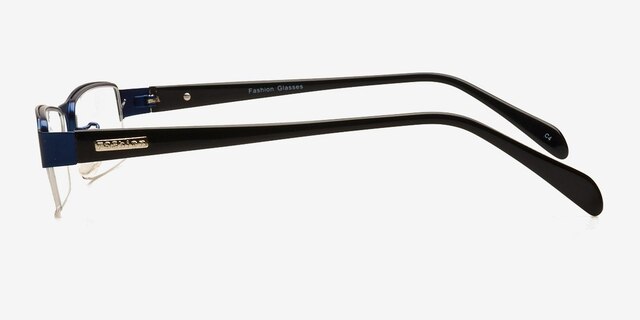 1122 Blue MetalEyeglass Frames from EyeBuyDirect, Side View