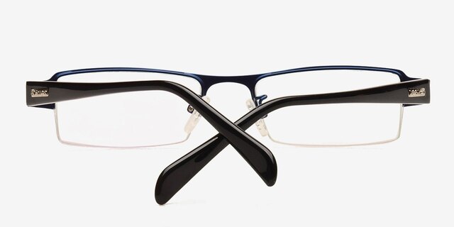 1122 Blue MetalEyeglass Frames from EyeBuyDirect, Closed View
