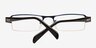 1122 Blue MetalEyeglass Frames from EyeBuyDirect, Closed View