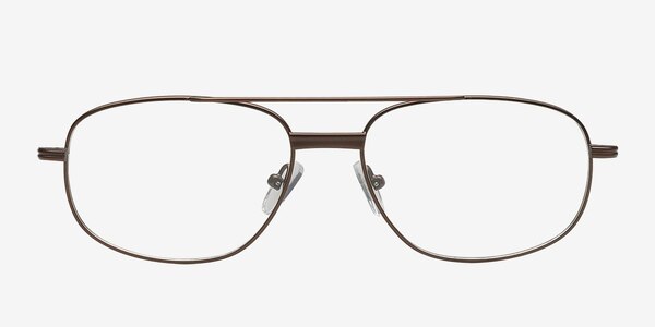Elektrougli Brun Métal Montures de lunettes de vue