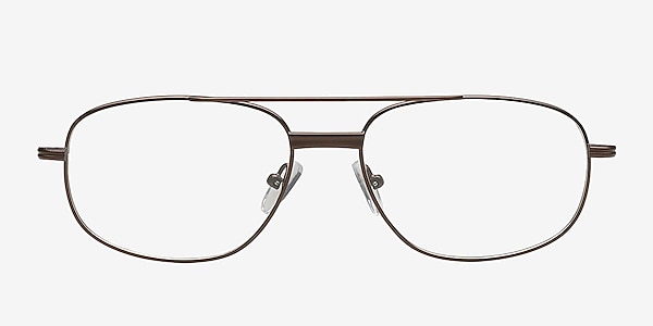 Elektrougli Brown Metal Eyeglass Frames