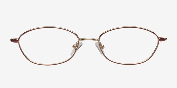 Gulkevichi Burgundy/Silver Metal Eyeglass Frames