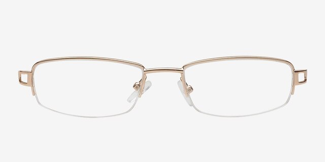 Chyormoz Golden MetalEyeglass Frames from EyeBuyDirect, Front View