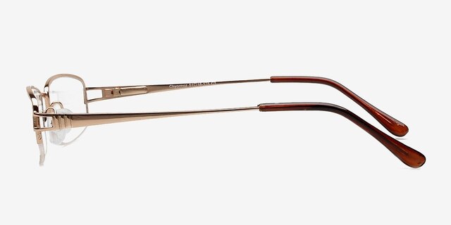 Chyormoz Golden MetalEyeglass Frames from EyeBuyDirect, Side View
